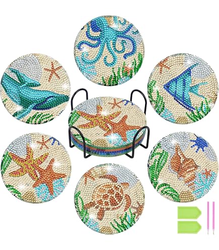 Kit De 8 Marque-pages Diamant à Faire Soi-même - Motif Plumes Scintillant - DIY Créatif Pour Adultes Et Enfants