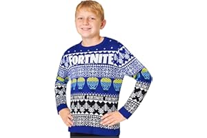 Fortnite Pullover Jungen & Teenager, 7-15 Jahre, Flauschiger Weihnachtspullover, Christmas Sweater, Geschenke für Gamer