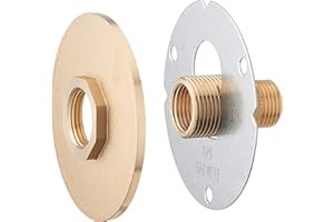 Base de Grifo de Jardín de Latón Bruto Universal | Compatible con Grifos Decorativos Estándar | Soporte Robusto para Instalación Exterior o en Fuente | AROZ