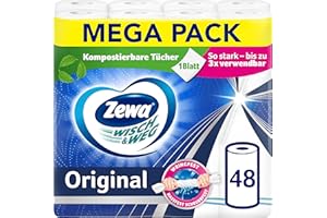 ‎ZEWA Zewa Wisch&Weg Original Mega Pack, 6 Packungen , 48 Stück (6er Pack)