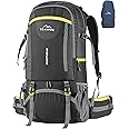 TRAWOC INVICTUS 60L Travel Backpack Hiking Trekking Bag Camping Rucksack for Men & Women with Rain Cover/Shoe Compartment MHK003, 3 year Warranty