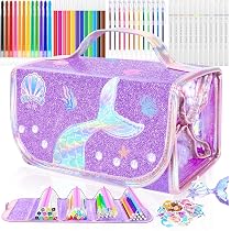 Herlz Astuccio per la scuola pieghevole con 31 pezzi, organizer per