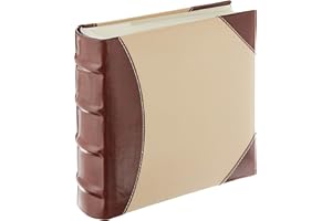 Pioneer Photo Albums Fotoalbum, genähter Stoff und Kunstledereinband, Braun auf Beige, 300 Taschen, 10 x 15 cm