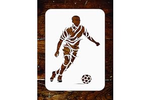 Stencil Company - Football Stencil - 11.5 x 15 cm - Reusable Football Player Sports Wall Stencil - Use for Paper Projects, Scrapbook, Journal, Walls, Floors, Fabric, Furniture, Glass, Wood