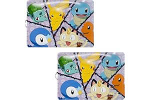 ‎PALLEON 2er Set Pokemon Platzdeckchen Tischunterlagen Jungen | Mädchen | Kinder Knetunterlage Malunterlage