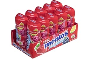 Mentos Chicle Frutas Silvestres, Sin Azúcar - 10 unidades de 30 gr. (Total 300 gr.)