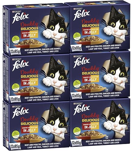 FELIX Le Ghiottonerie Adult Cat Wet Food, Jelly Snacks With Tuna, Salmon, Cod, Carbon Cod. 80 Bags Of 85 G - Foto 4