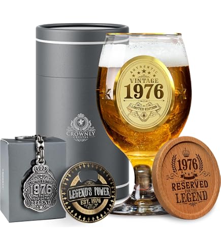 Boccale Birra Decorato Uomo - 500ml - Vetro - Stile Classico - Regalo