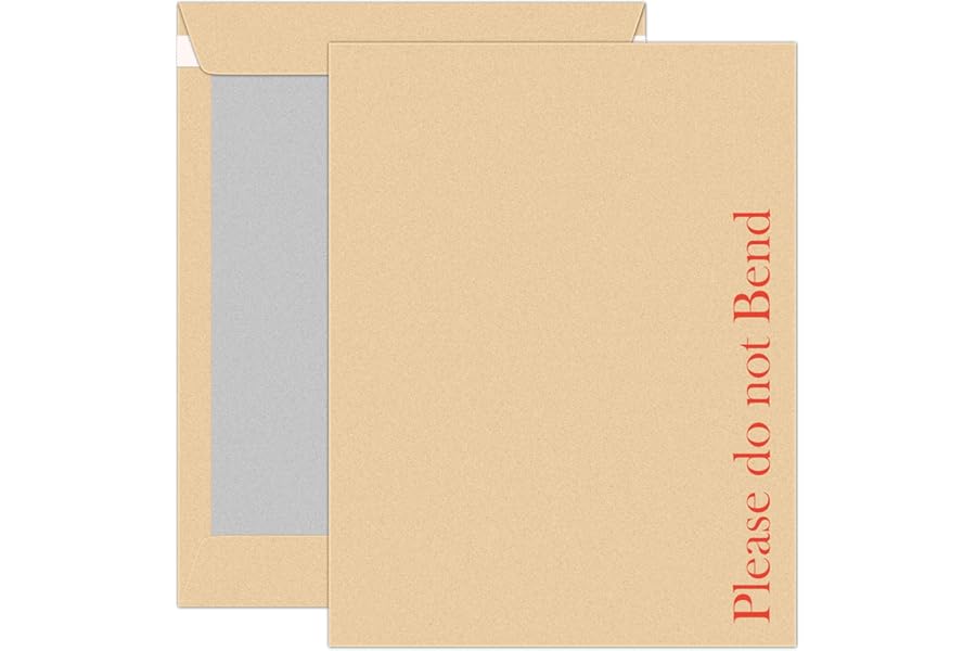 10Pcs A4 Envelopes iSOUL 324mm x 229mm A4 C4 Manilla Hard Board Backed Envelopes Do Not Bend Envelope (Pack of 10)