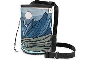 OSO SUPPLY CO OSO Supply - Climbing Chalk Bag for Adults and Kids, Drawstring Closure, Adjustable Waist Belt, Indoor/Outdoor Training, Rock Climbing, Bouldering, Weightlifting