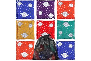 EXTRAPINS 16 Stück Cornhole Säckchen, Nylon Sitzsäcke,Wurfsäckchen für Cornhole Spiel,Werfen Spiel Für Kinder, Indoor Outdoor Spiele,7 x 7 cm (6 Farben)