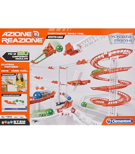 Clementoni Action Reaction-Effet Domino Constructions, Pista