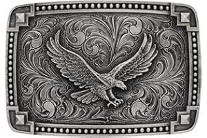 Montana Silversmiths Men's Tied at The Corner Soaring Eagle Buckle - A566 One Size Grey