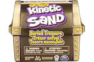 Kinetic Sand Coffret trésor enterré avec 170 g de Sable cinétique et Outil Surprise caché (Le Style Peut Varier)