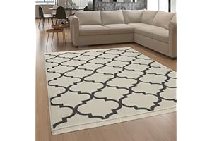 Paco Home Tappeto Salotto Moderno Soggiorno Lavabile In Lavatrice Motivo Scandinavo Motivo Boho, Dimensione:120x160 cm, Colore:Antracite 3