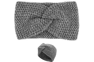 Colours & Beauty Fascia Capelli Donna in lana Made in Italy Colore Grigio | Paraorecchie Donna Lavorazione a maglia | Copriorecchie Donna Invernale | Fascia Testa Alternativa a Cerchietti