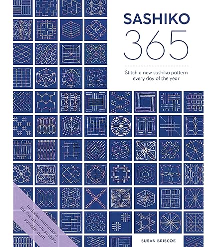 FREEBLOSS Stencil Sashiko in PET per Ricamo - Modelli Geometrici per Disegnare e Quilting A Mano 14x14cm