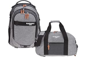 ‎ELEPHANT Elephant 2 Teile Set Rucksack Hero Signature Schulrucksack Jungen Mädchen mit Sporttasche 12723 rs