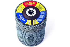 S&R 20 Dischi Abrasivi a Lamelle 125mm. Dischi Lamellari 125. Set da 20 pezzi: Grana 40/60/80/120 x Legno Acciaio INOX Metallo. Disco Abrasivo per Smerigliatrice di tutte le Marche. Disco Lamellare.