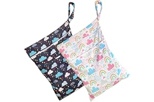 AQOS DreamyBaby Bolsa ropa guarderia - Bolsa de Tela Niños Colegio - Bolsa impermeable Bebe - Bolsa Impermeable Bebe Guarderia - Bolsa merienda infantil - Bolsas de tela infantiles - [PACK 2 UNIDADES]