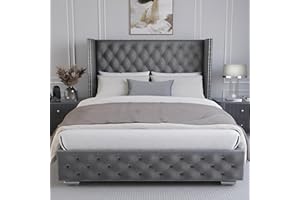 Blisswood Ottoman Storage Bed With Mattress, 4ft6 Double Upholstered Bed Frame, Ottoman Bed With Storage Gas Lift Opening Wooden Slats Double Bed Frame (4ft6 With Mattress Included)