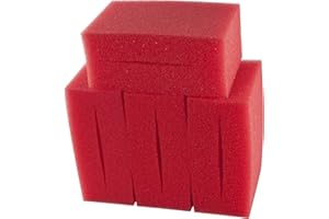 Générique LTWHOME Compatible en Mousse Convient pour Oase Biotec Screenmatic 18 & 36 Remplacement Etang Moyen Rouge Mousseux Filtre Éponge (Paquet de 4)