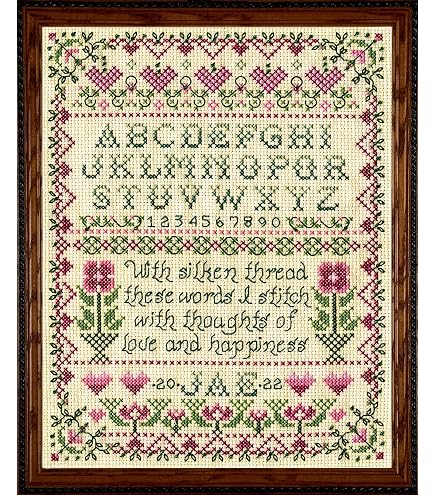 Kit Punto Croce Sotto Il Mare Bothy Threads - Tela Aida Blu 14 Count, Dimensioni 26x36 Cm, Con Schema E Cotone - 6