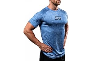 Satire Gym - Maglietta Uomo Aderente/Abbigliamento Sportivo Funzionale e ad Asciugatura Rapida per Uomo - Adatto Come T-Shirt Bodybuilding e da Palestra per allenamenti