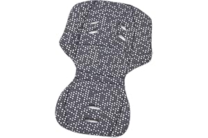 Gesslein Loop 036, Sitzauflage Kinderwagen & Buggy, universel, Wendeeinlage für Sommer & Winter, Tencel atmungsaktiv, Sterne grau/weiß