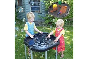 KUB® Original Tuff Tray and Stand (Black) - Tray Made in the UK - Simple Assembly - 3 Height Adjustable - Perfect for Indoor and Outdoor activity