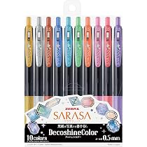 Zebra Sarasa Clip Gel-Kugelschreiber Set – 10 Bunte Farben, 0,7 Mm Mine, Perfekt Für Notizen, Bullet Journals & Kreatives Schreiben