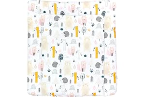 TupTam Colchón para Cambiador para Bebés Niños y Niñas, Bosque Animales, 70 x 60 cm