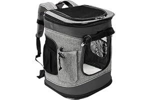 Kato Tirrinia Haustier Hund Träger Rucksack, Haustier Tragetasche mit Mesh für mittelgroße Hunde Katzen, 1.5lbs Welpen Träger tragbare Reisetasche