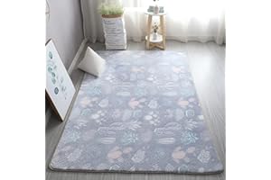 XMwike Alfombra de área Luminosa Que Brilla en la Oscuridad para niños Antideslizante Dormitorio Sala de Estar Alfombras, Cactus 120x80cm