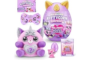 Rainbocorns Kittycorn Surprise Series 7, Bengal Cat - Collectible Plush - 10 Surprises to Unbox, Peel and Reveal Heart, stickers, Ages 3+ (Bengal Cat)