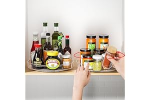 Cocolemon Obrotowy organizer na przyprawy, organizator na lodówkę na karuzele, organizator przypraw kuchennych, dwa