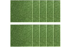 WANGCHAOJIU 10 PzErba Sintetica per Esterno, Erba Artificiale Tappeto Erba in Miniatura Realistico, 15 x 15 cmErba Finta per Decorazione in Miniatura Fai Da Te Modelli Casa delle Bambole Arredamento Prato