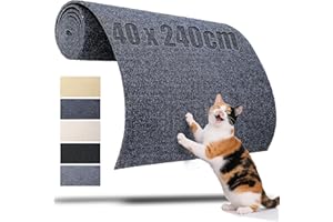 TXXATX Cat Scratching Mat Self-Adhesive 240x40 cm Scratch Wall Mat Scratcher Dark Gray Cat Carpet Protector Reusable Furniture Protector Pad for DIY Scratching Boards Sofa Floors Chair