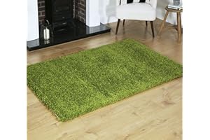 RUGS 4 SALE Rugs4Sale 5cm Thick Pile Shaggy Modern Area Rugs Living Room Home Decor Rug | Ideal For Bedroom, Hall, Kids Baby Room, Indoor & Outdoor Rugs Hallway Runners Carpet Mat(Lime Green 80x150cm)