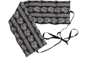 GIRAFFENLAND Faja térmica lumbar de semillas con siete compartimientos y cintas - 65x15 cm moreno con flores - Saco térmico caliente y frío con semillas - Para microondas y horno - Semillas de lino