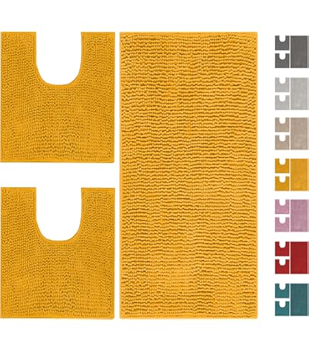 A.Monamour Set Tappeti Bagno 3 Pezzi Completo Decorazione Egizia Papiro Egiziano Che Mostra La Regina Nefertari Che Fa Un'Offerta A Iside Antiscivolo Morbidi Assorbente Lavabile Tappetini per Il Bagno