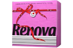 Renova Serviettes en papier Red Label Fuchsia - 70 serviettes
