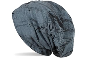 styleBREAKER Wzorzysta czapka beanie w stylu Destroyed Vintage Used Look, Slouch Longbeanie, uniseks 04024068