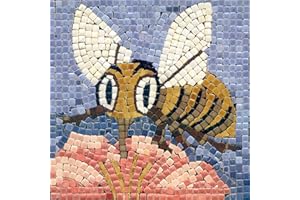 ALEA MOSAIC Créez Une Œuvre d'art en Mosaïque avec Notre Kit à Faire Soi-Même, Carré de 15cm Abeille