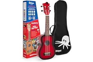 Octopus Academy soprano ukulele in red burst