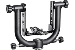 Movo GH1000 Heavy-Duty Carbon Fiber Double Gimbal Tripod Head with Arca-Swiss Quick-Release Plate