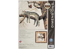 Dimensions – Kreuzstich-Set mit Zahlenangaben – Too Pooped – 35087 – Handarbeit für Erwachsene – Aida-Stoff (Fadenzahl 14) – 28 x 28 cm