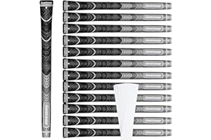 Geoleap Golfgriff-Set, 13 Stück, Griffe mit Bändern und Griffen mit allen Reparatur-Sets zur Auswahl, Hybrid-Golfschlägergriffe, Standard/mittlere Größe, Allwetter-Kontral, hohe Rückmeldung und