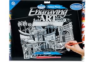 Royal & Langnickel FAM-9 - Engraving Art/Kratzbilder, DIN A3, Hollywood, silber