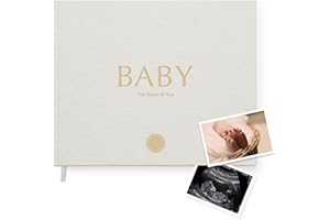 MÅL PAPER Mal Paper Pregnancy Journal - Cotton | Baby Memory Book for Expecting Mums - Luxury Pregnancy Book - Planner Pregnancy Gift for First Time Parents with Checklist Photo Section Gift Boxed